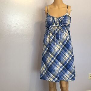 Aeropostale plaid festival dress spaghetti straps